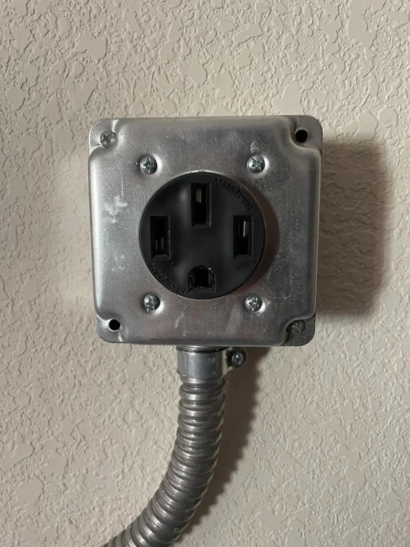 NEMA 14-50 outlet installed for Smart Home Electrical in Crouch Mesa